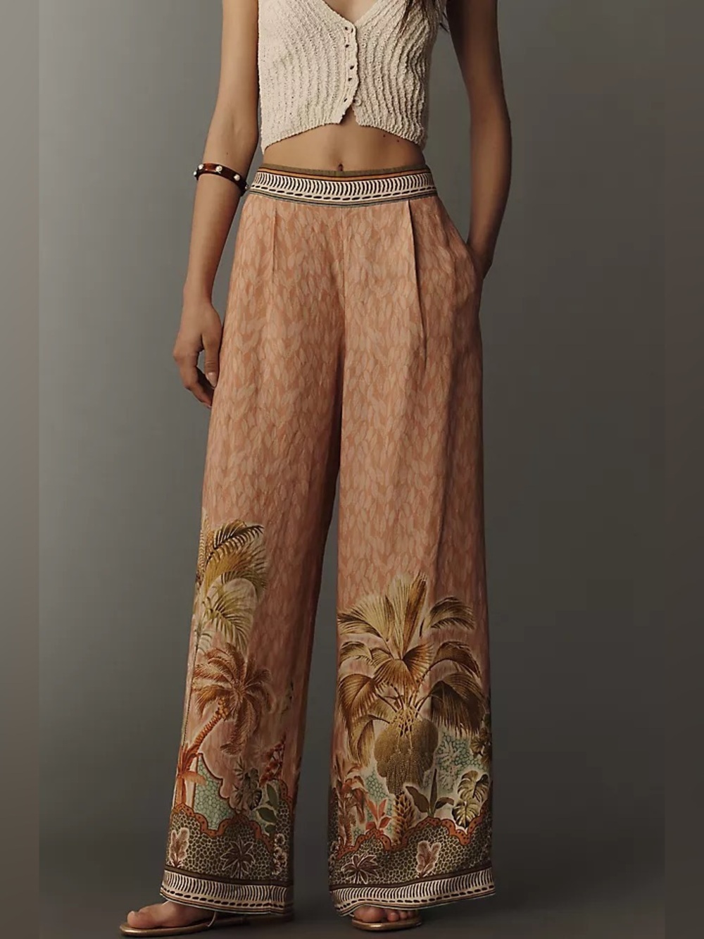 Anthropologie Ranna Gill Printed Pull-On Pants NWT